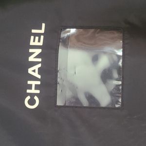 CHANEL Authentic Black GARMENT BAG 43×24